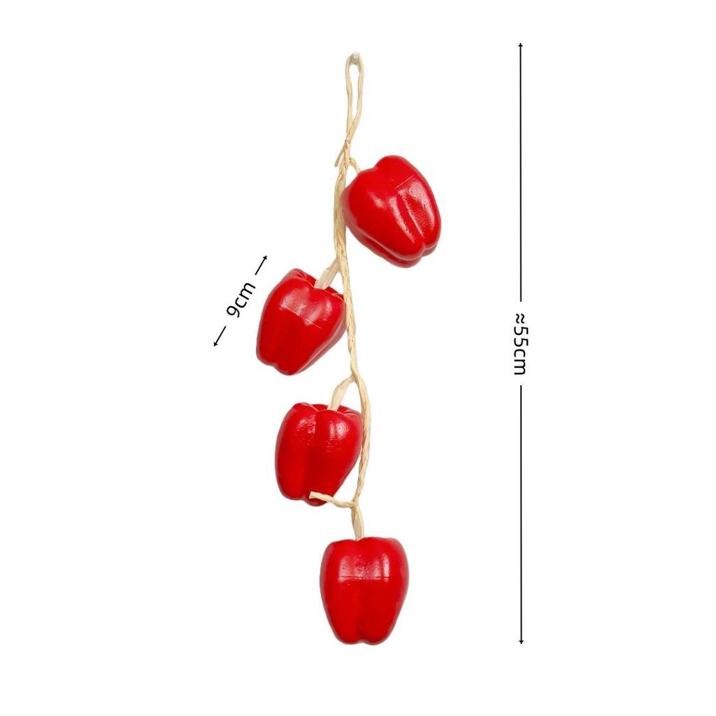 Realistic Hanging Vegetable String: Chili, Potato, Corn, Garlic, Peanut Props for Yard or Restaurant Decor