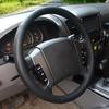 Black Faux Leather Hand-stitched No-slip Car Steering Wheel Cover for Kia Sorento 2002 2003 2004 2005 2006 2007 2008 2009 2010