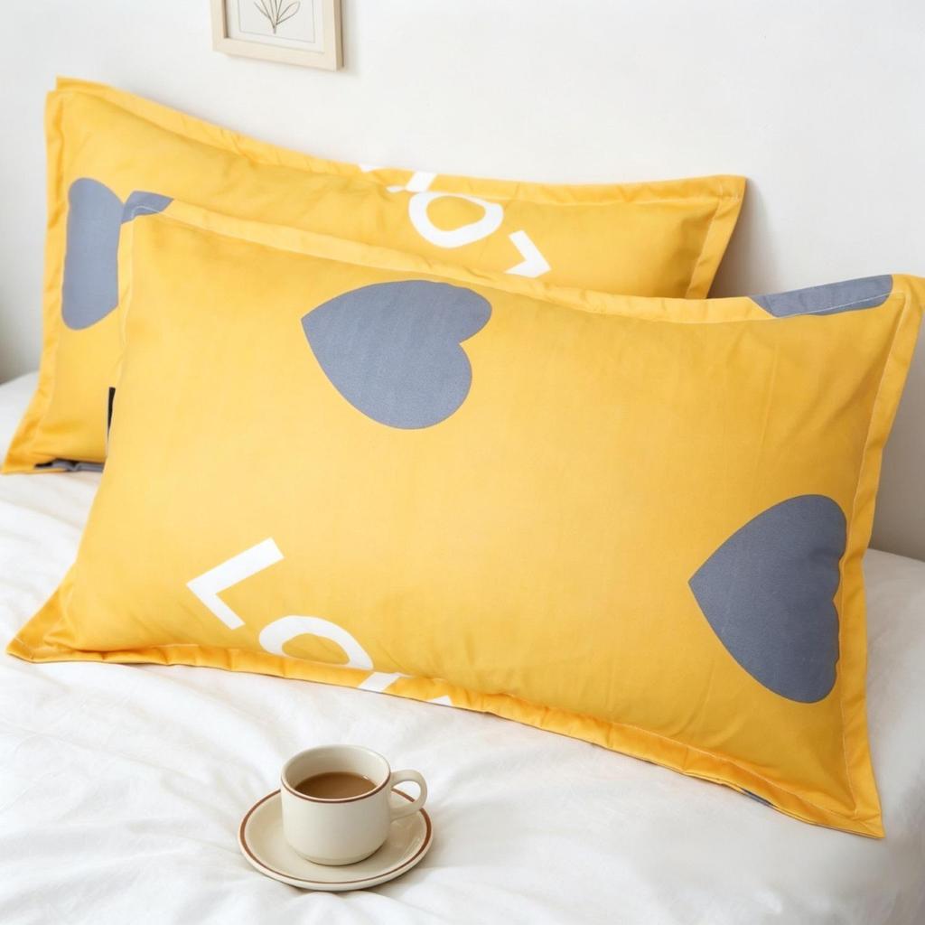 Thickened Large Single Pillowcases for Adults - Simple Summer Cover, Ideal for Dormitory Use (One Pair)