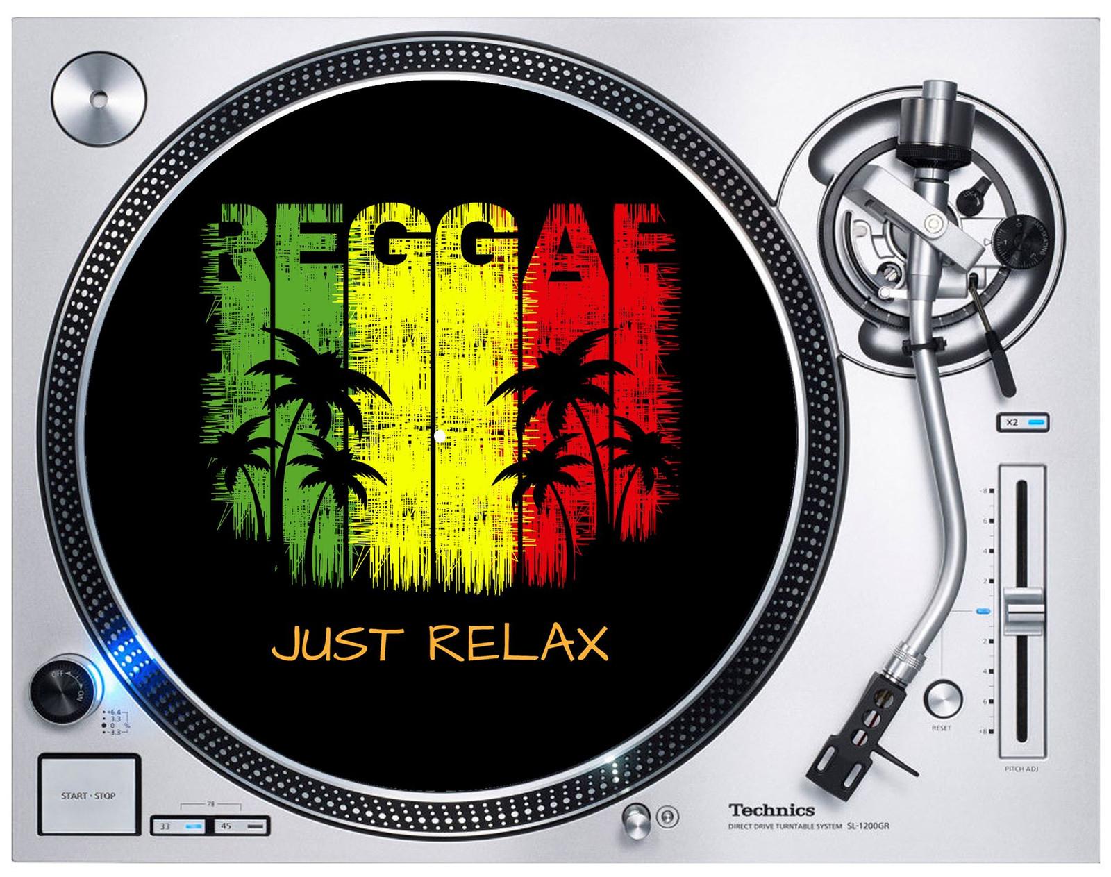 Reggae Just Relax DJ Slipmat Rasta Bob Marley Technics Turntable Vinyl L