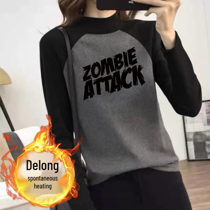 

Женская приталенная футболка реглан из бархата с цветными блоками и воротником-стойкой M [90-105 lbs]