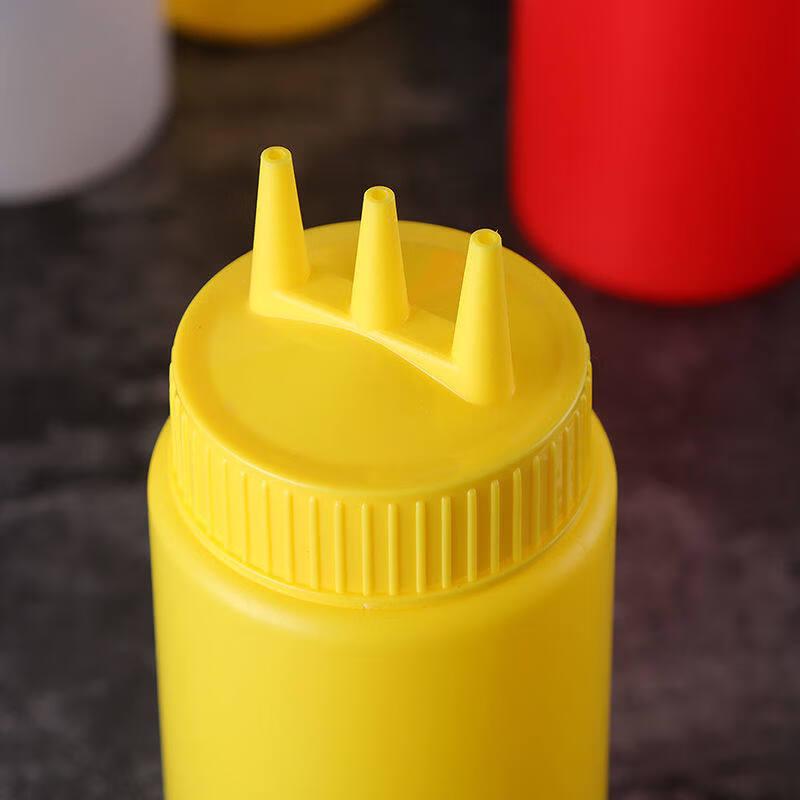 ZISIZ Triple Spout Squeeze Condiment Bottle