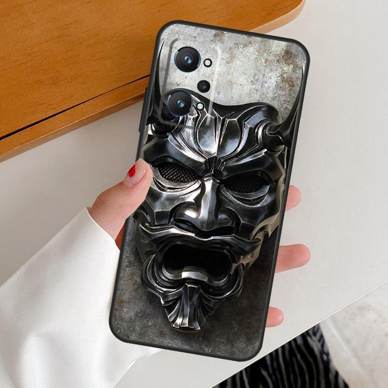 Japanese Oni Hannya Demon Mask For Realme 14 10 11 12 13 Pro Plus GT6 GT7 15 Pro C65 C67 C63 C61 C55 C51 C53 C35 C75 Case
