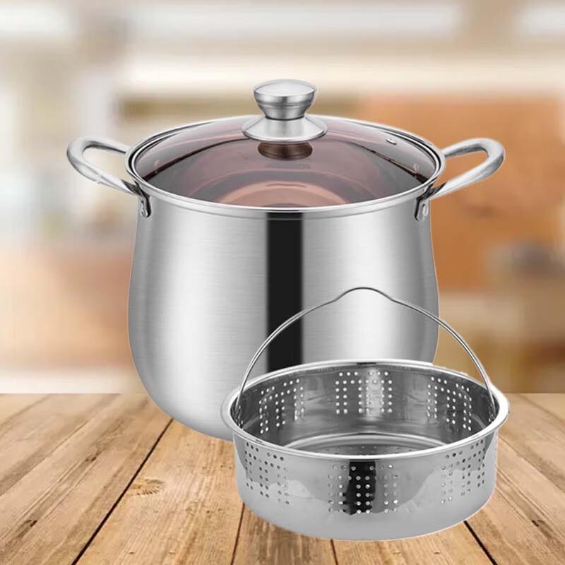 Sule Stainless Steel Stockpot with Steamer