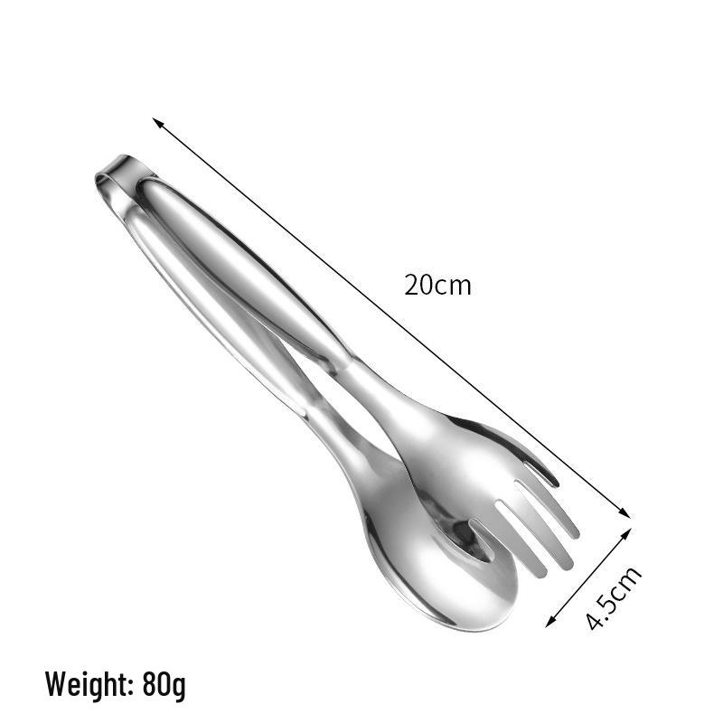 304 Stainless Steel Thickened Kitchen Serving Tongs for Mixing, Bread, BBQ, and Meat