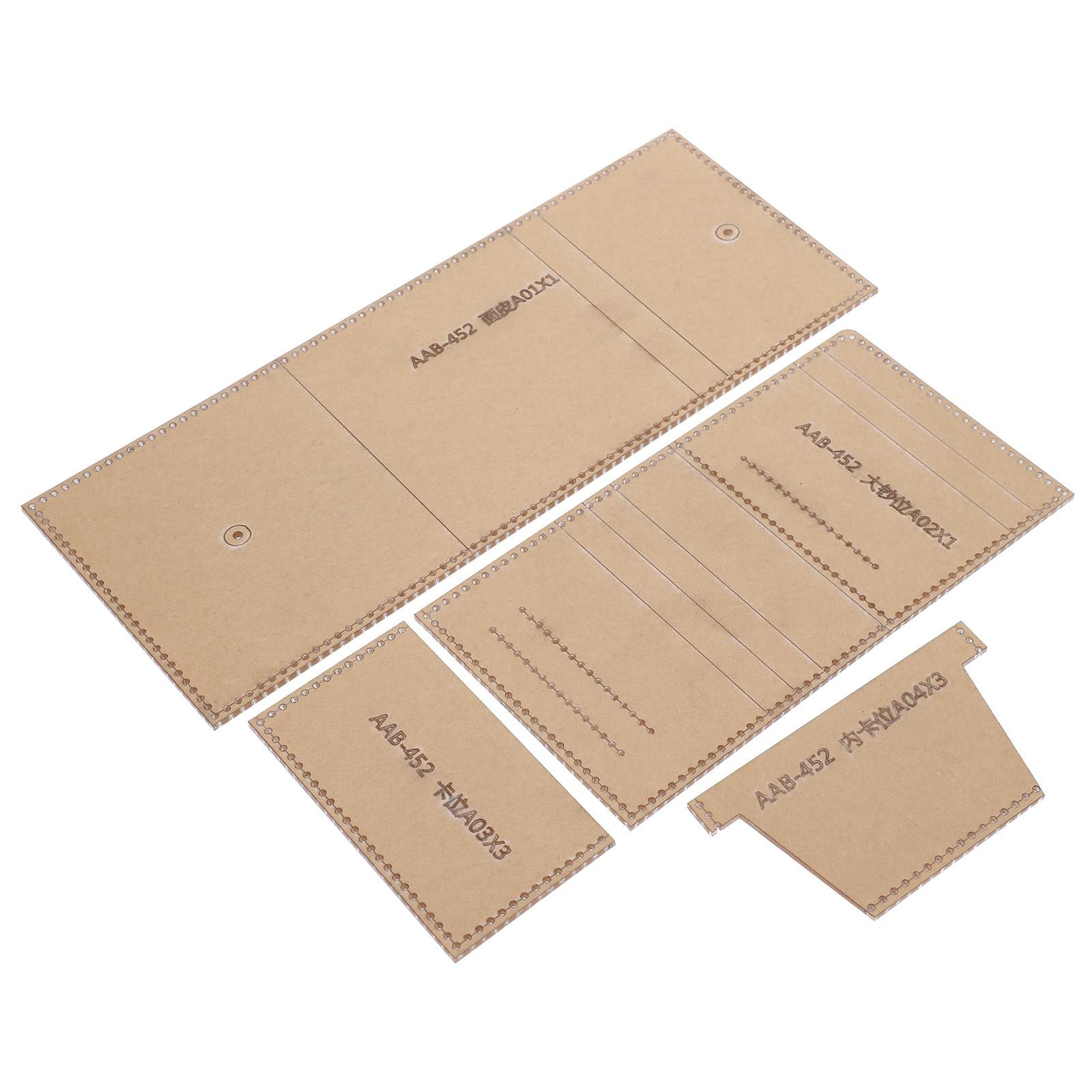 

Wallet Tailoring Template Acrylic Short TripleFold Purse Stencil Pattern Leather Craft DIY Mould Tool