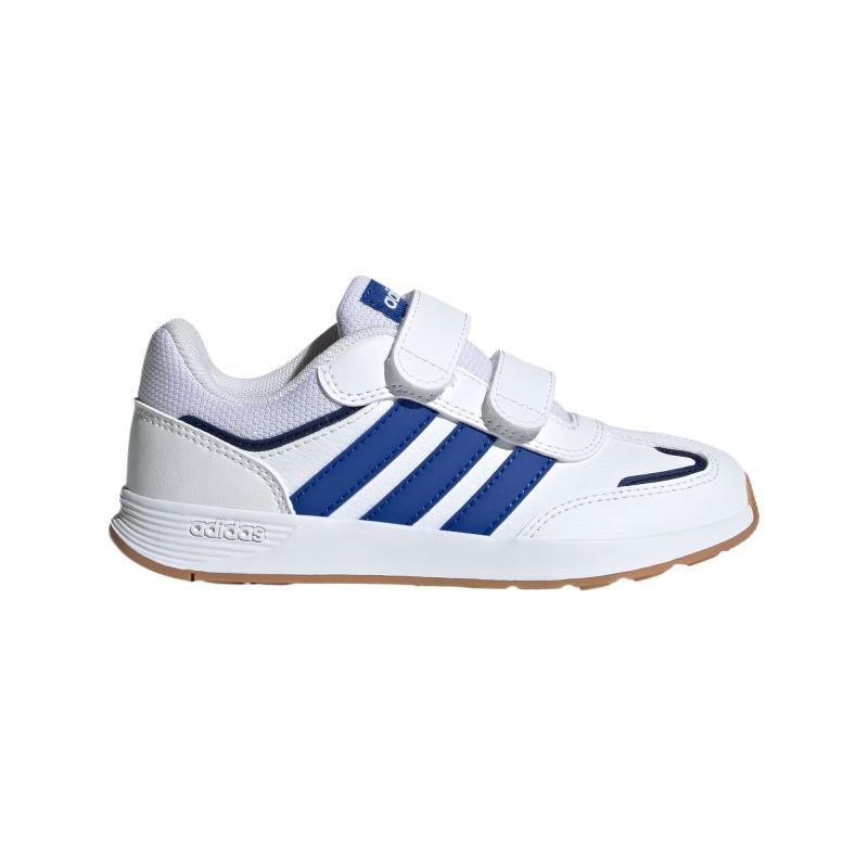 Adidas TENSAUR Abrasion Resistant Low Top Kids Lifestyle Shoes White/Royal Blue/Dark Blue Kids' Sneakers JH9255