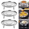 5Pcs Multi Size Stainless Steel Steaming Rack Thickened Food Steaming Tray  Egg Steaming