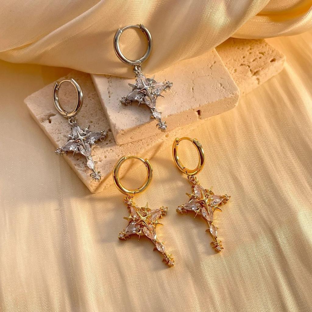 Zircon Cross Pendant Necklace Jewelry for Women with Hypoallergenic & Style Dangle Chain Gifts Fall/Winter Collection Banquet