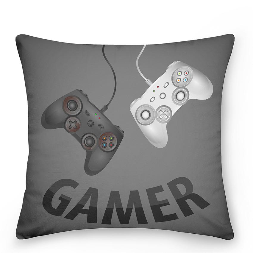 Boy Gamer Print Pillowcase Bedroom Decor Video Game Cushion Cover Home Gamepad  Gift