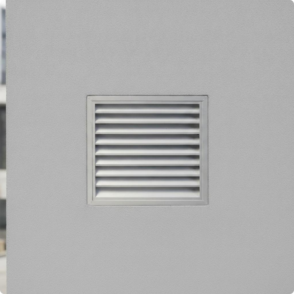 Low-Profile Aluminum Vent Cover | Wall Ventilation Grille, Louvered Vent, for