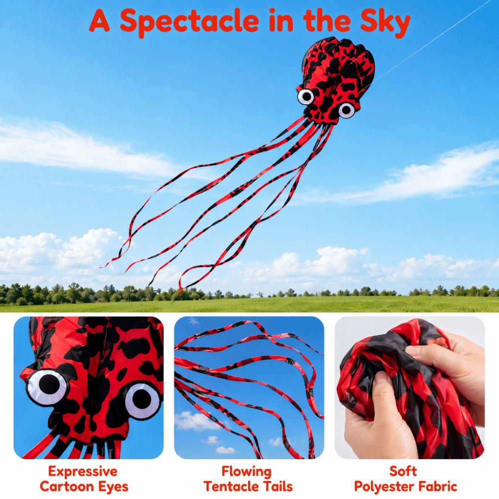 Large Single Line Kite Frameless Soft Animal Kite Durable Outdoor Fun Toy  Beach