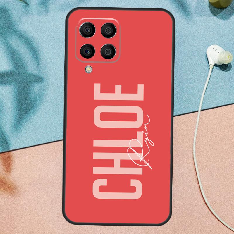 Personalised Pastel Custom Name For Samsung Galaxy M13 M23 M33 M53 M51 M21 M31s M30s M20 M14 M34 M54 M12 M32 M52 Case Funda