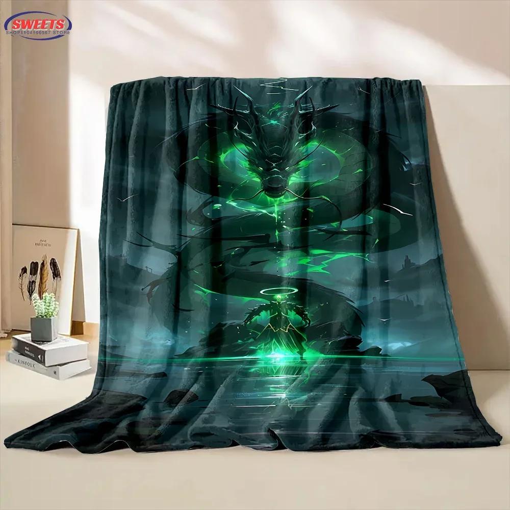 6 Size The Warm and Comfortable Dragon Soft Blanket, Suitable for Living Room,Room Sofa Available in All Seasons,Gift for Friend
