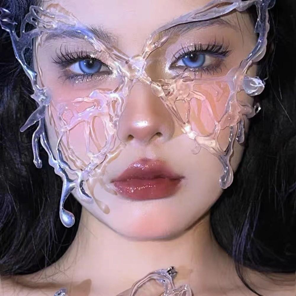 Resin Butterfly Mask Transparent Masquerade Props Retro Halloween Masks  Game Party
