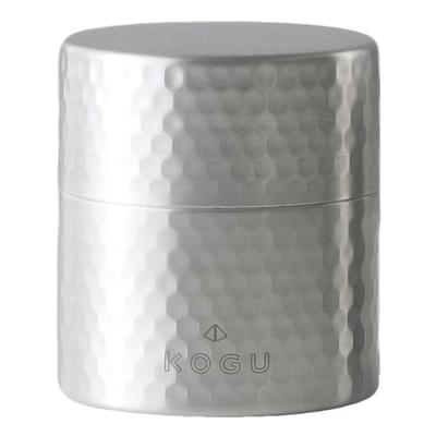 KOGU Tea Caddy Storage Small In Dishwasher Safe with Inner Lid Holding 100g of Tea Stainless Simple Suitable Made In Japan Tsubame Sanjo