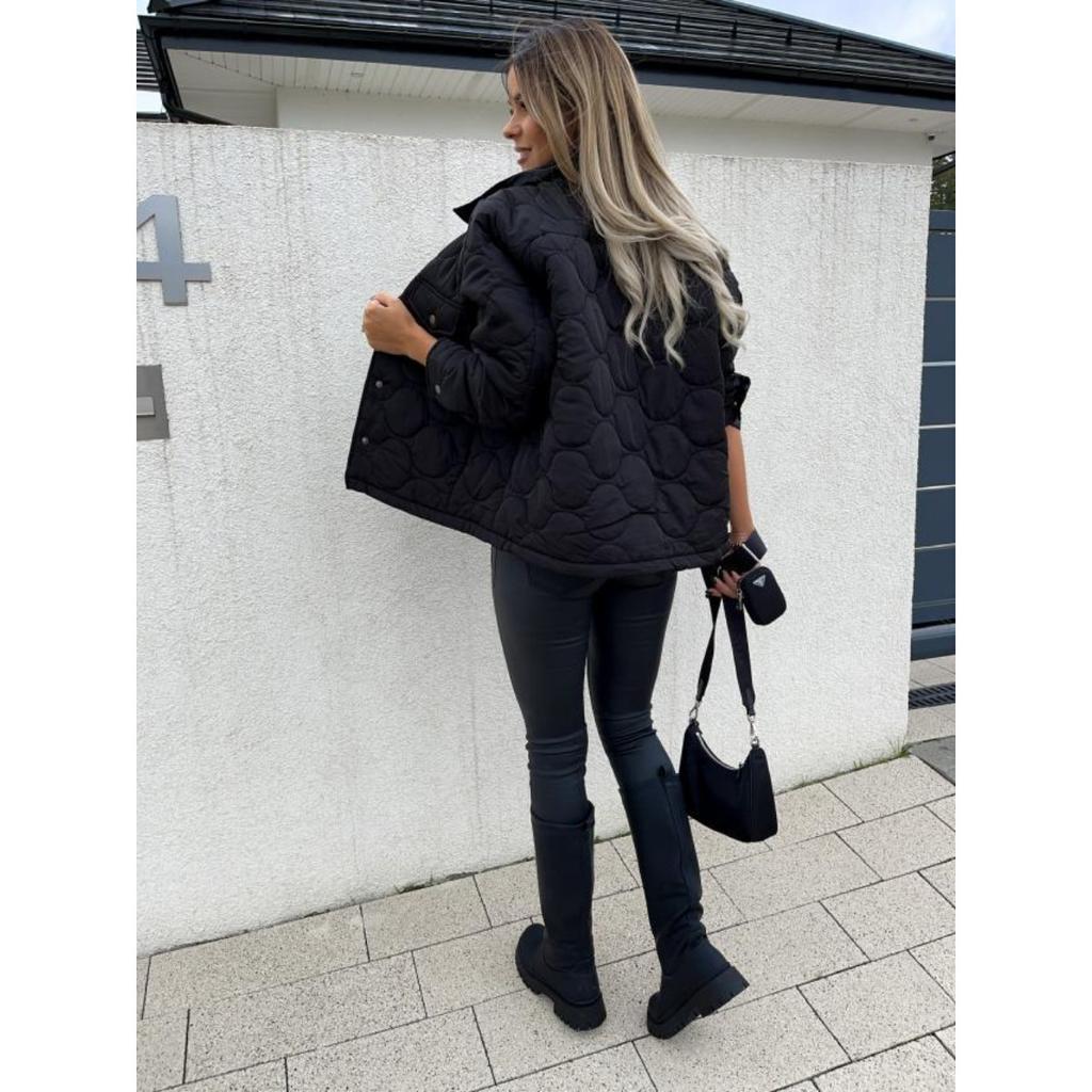 2025 Winter New Women's Cotton Padded Coat Long Sleeve Button Decorated Outerwear