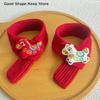 New Year Celebration Decoration Pet New Year Scarf Warm Knitted Neckerchief Pet Cat And Dog Red Scarf Pet Accessories Supplies