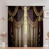False Background Pattern Printed Curtains, Christmas Decorations, Bedroom and Living Room, Home Decoration, Room Decoration