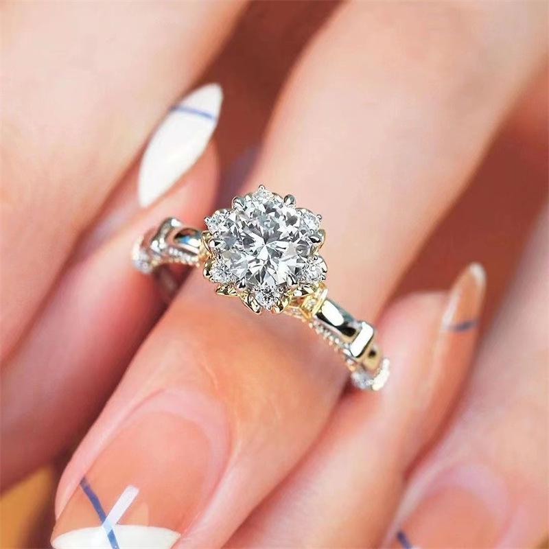 Princess on the Run 1 Carat Moissanite & VVS1 Diamond Engagement Ring - D Color Size 19