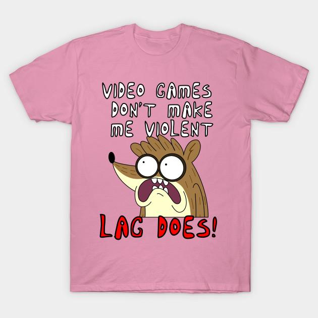 T Shirt Women Fanmade. Videogames Dont Make Me Violent. Lag Does Harajuku Print Kawaii Tshirt Summer Short Sleeve Female T-Shirt Top Tee