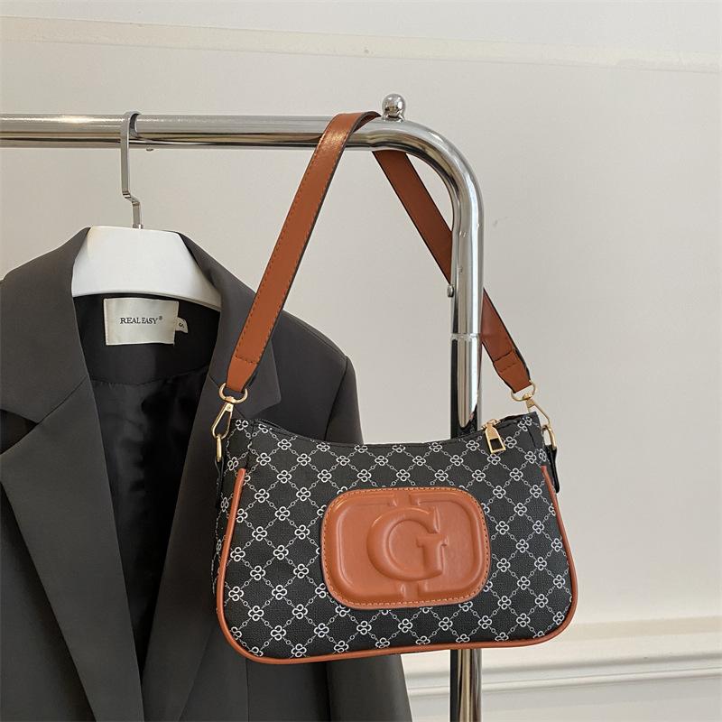 Lässige einfache Frühjahrsmode Schulter kleine quadratische Tasche Damen Trend Unterarmtasche Nischen-Design Umhängetasche