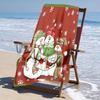 Ultra-Soft Beach Towel with Christmas Snowman Theme,Ideal for Pool - Camping, Diving - Perfect Travel Essential, Vibrant Beach Towel.
