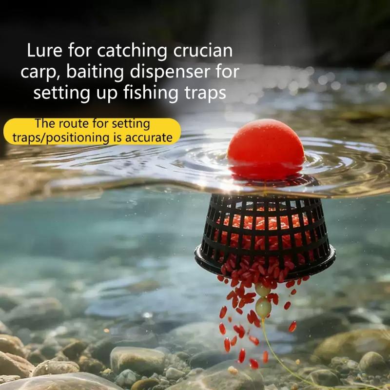 Professional Baits Dispenser With Removable Floating Ball For Convenient Maintenance And Spreading of Baits In Fishing