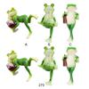 Funny Drinking Frog Statue Flower Pot Hugger Resin Hanging Frog Figurine Planter Hugger Plant Decorations for Pots