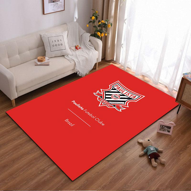 Paulista FC Red Emblem Carpet suitable as a non-slip mat for the living room or bedroom sofa