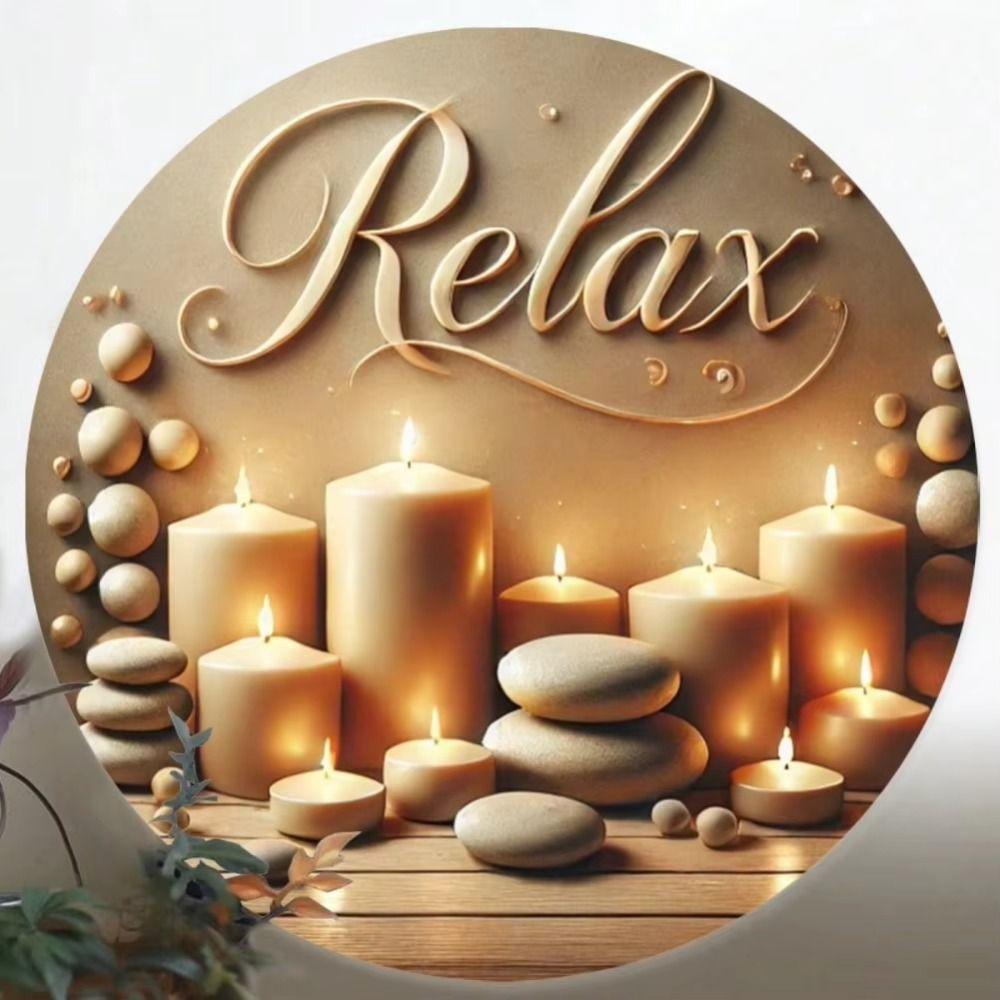 Metal Lotus Mandala Wall Art Spiritual Yoga Decor for Bedroom 20x20 cm