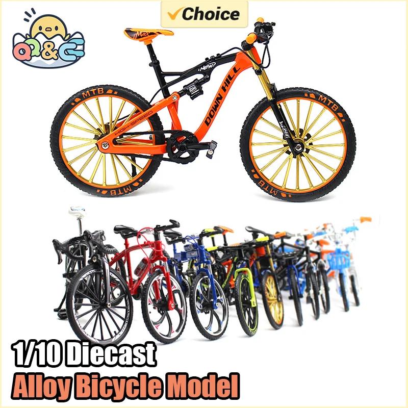 Non-Toxic Creative 1/10 Alloy Bicycle Model Diecast Simulates Display The Miniature Bicycle Toy Descend The Mountain Bike Model Toys Gift