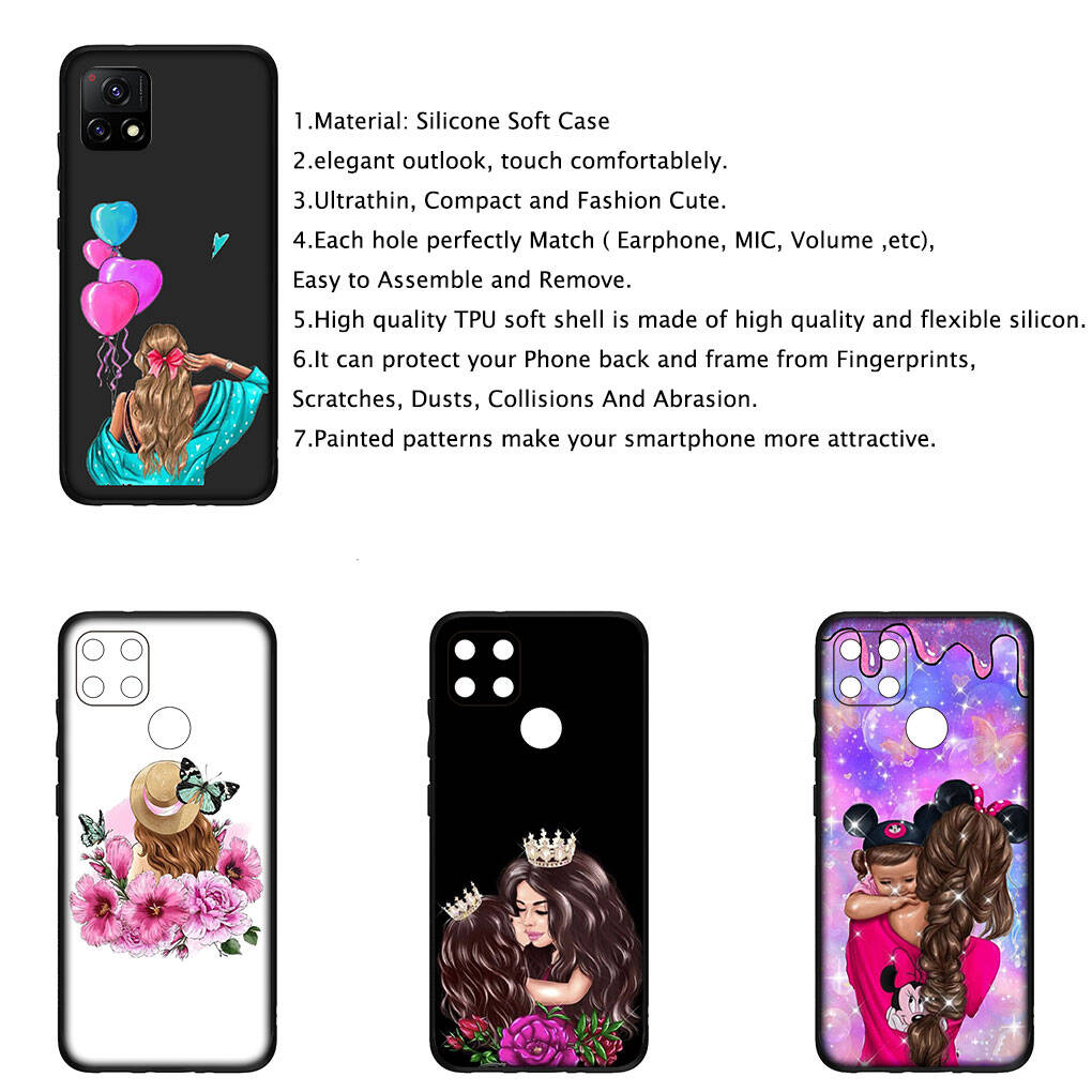 Cover for iPhone 17 16 15 Xiaomi Poco Redmi Note 14 13 12 11 Pro Max Samsung Galaxy S25 S24 OPPO Huawei Woman Baby Girl Mom Family Boy Cute Phone Case