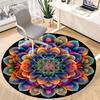 1pc Colorful Mandala Pattern Chair Carpet for Office Non-Slip, Machine Washable Rug for Office - Holiday DecorMachine Made yy25102900