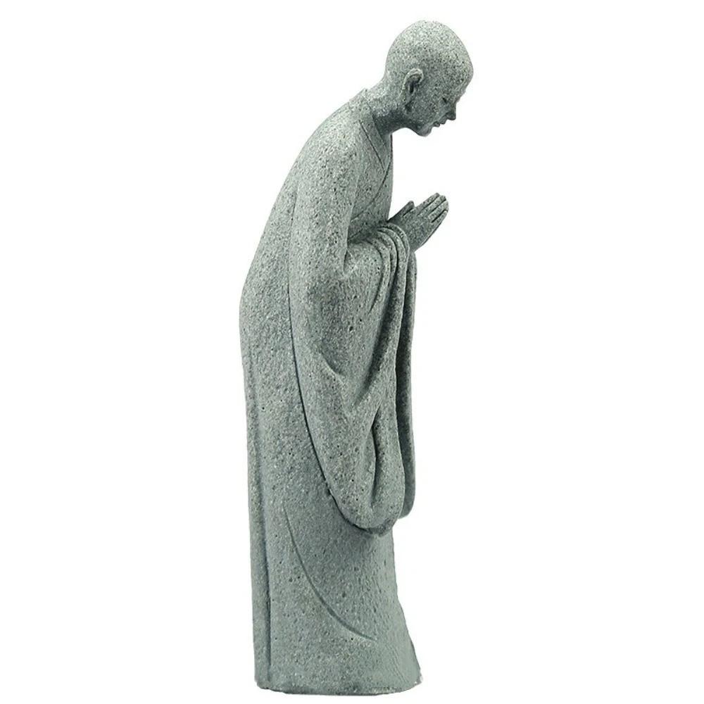 Micro-Landscape Meditation Monks Figurine Funny Landscape Ornament  Bedroom Decor