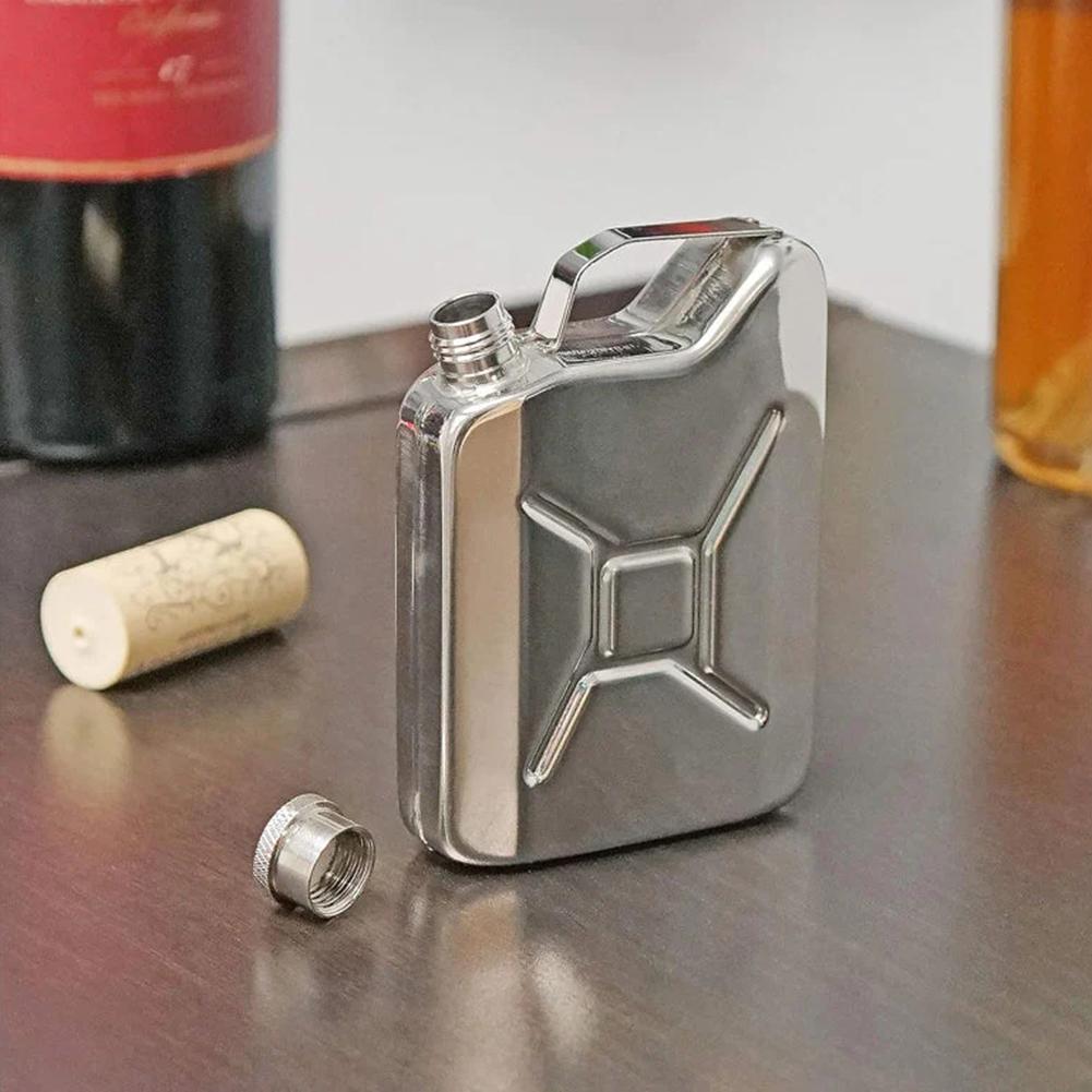 Tragbarer Whisky-Flachmann, 140 ml, verdickte Weinflasche, Mehrzweck-Krug für Speiseöl, auslaufsichere Schnapsflasche für den Außenbereich