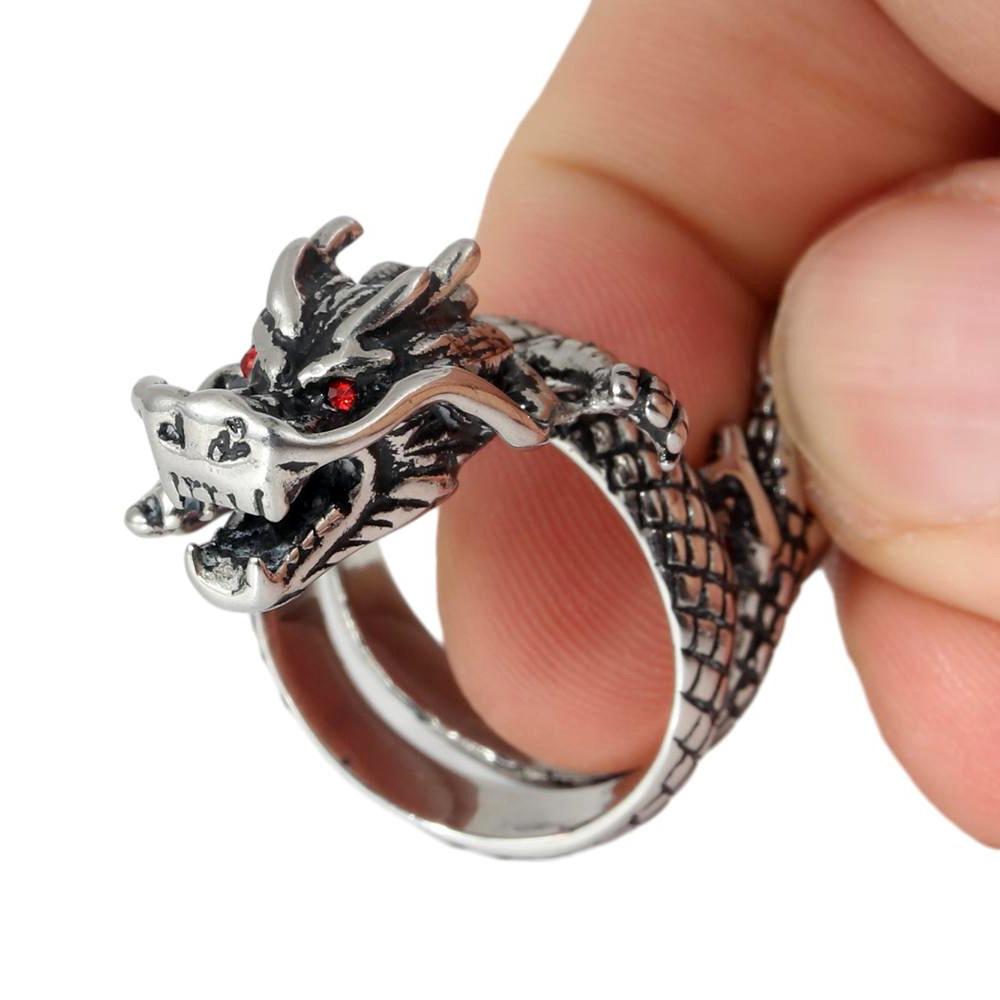 Europäischer und Amerikanischer Schmuck, Drachenringe, Retro Trendige Herren Accessoires, Tierringe.