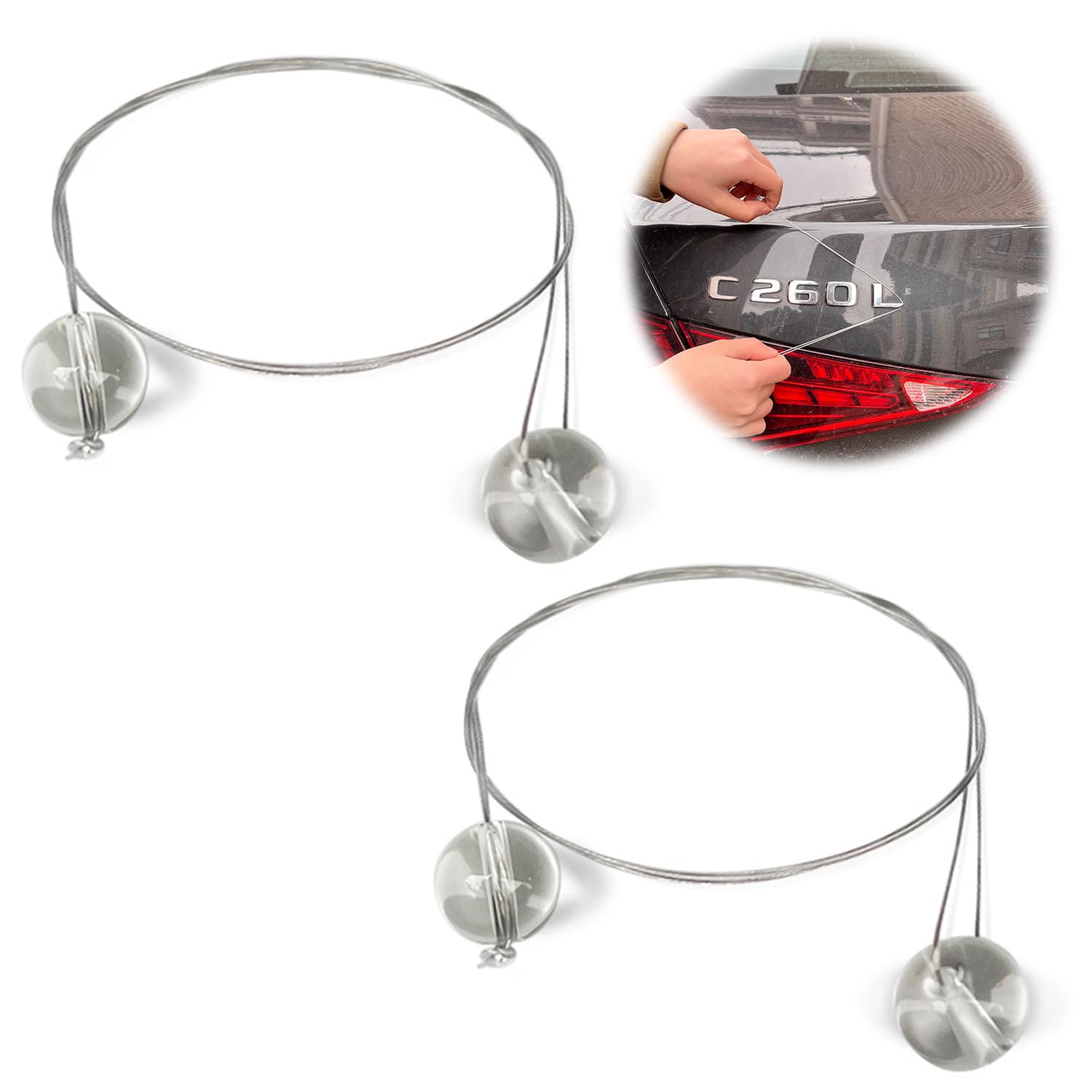 

PAVIKE Car Emblem Removal Tool Car Emblem Removal Line [2 Pieces] Emblem Removal, Car