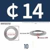 Double-Sided Serrated Lock Washer, 65Mn Steel & 304 Stainless, Anti-Loosening & Anti-Slip, Self-Locking
