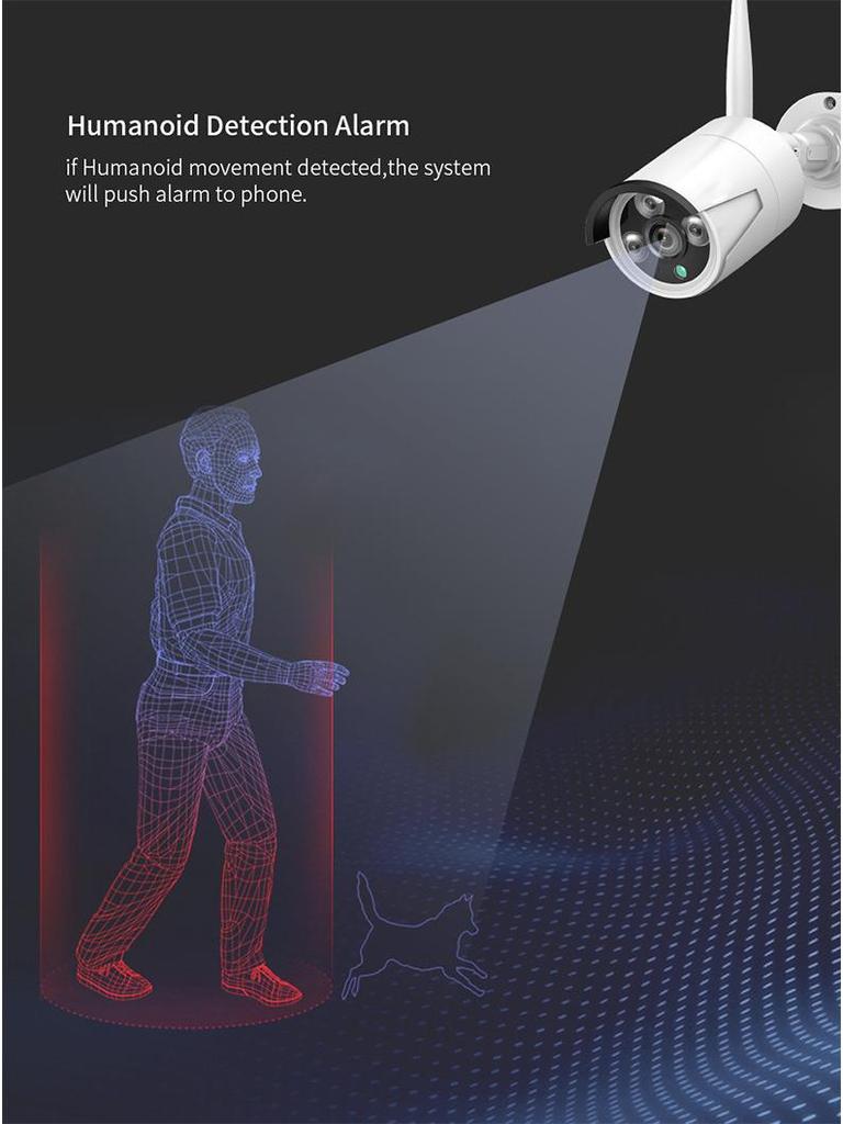 Outdoor Waterproof Wireless CCTV Home Monitoring Camera Kit