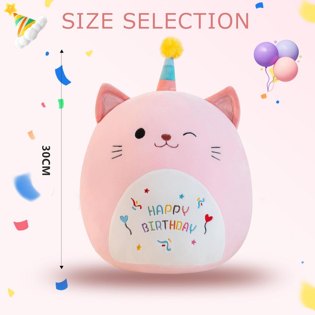 Cat Plush Toy Birthday Gift Pink Cat Plush Toy Cushion Plush Toy Cute Birthday Gift Gift for Kids Birthday Celebration Home Decor Soft Cat Body Pillow