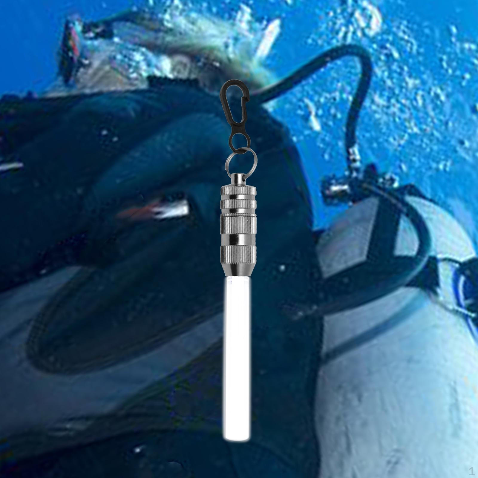 -Diving Light Stick, Scuba Night Dive Light, Waterproof, Lamp for Snorkeling, Camping, White Flashing