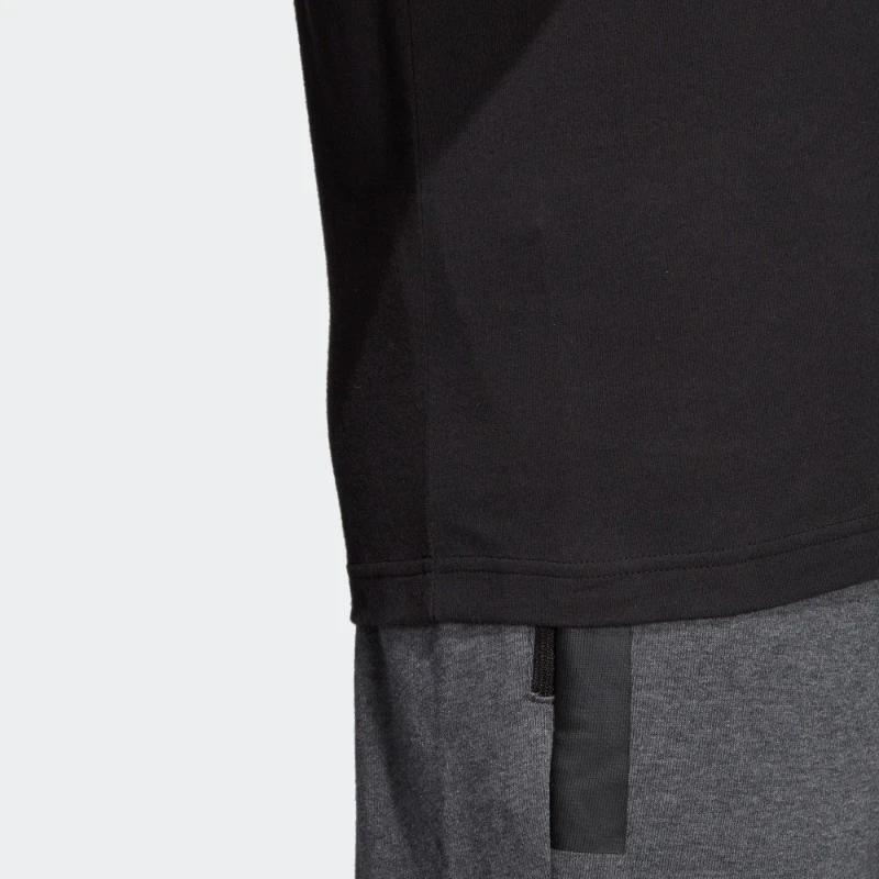 Adidas SS25 American Casual Comfortable Soft Crew Neck Short Sleeve T-Shirt Men Tops Black KA8336