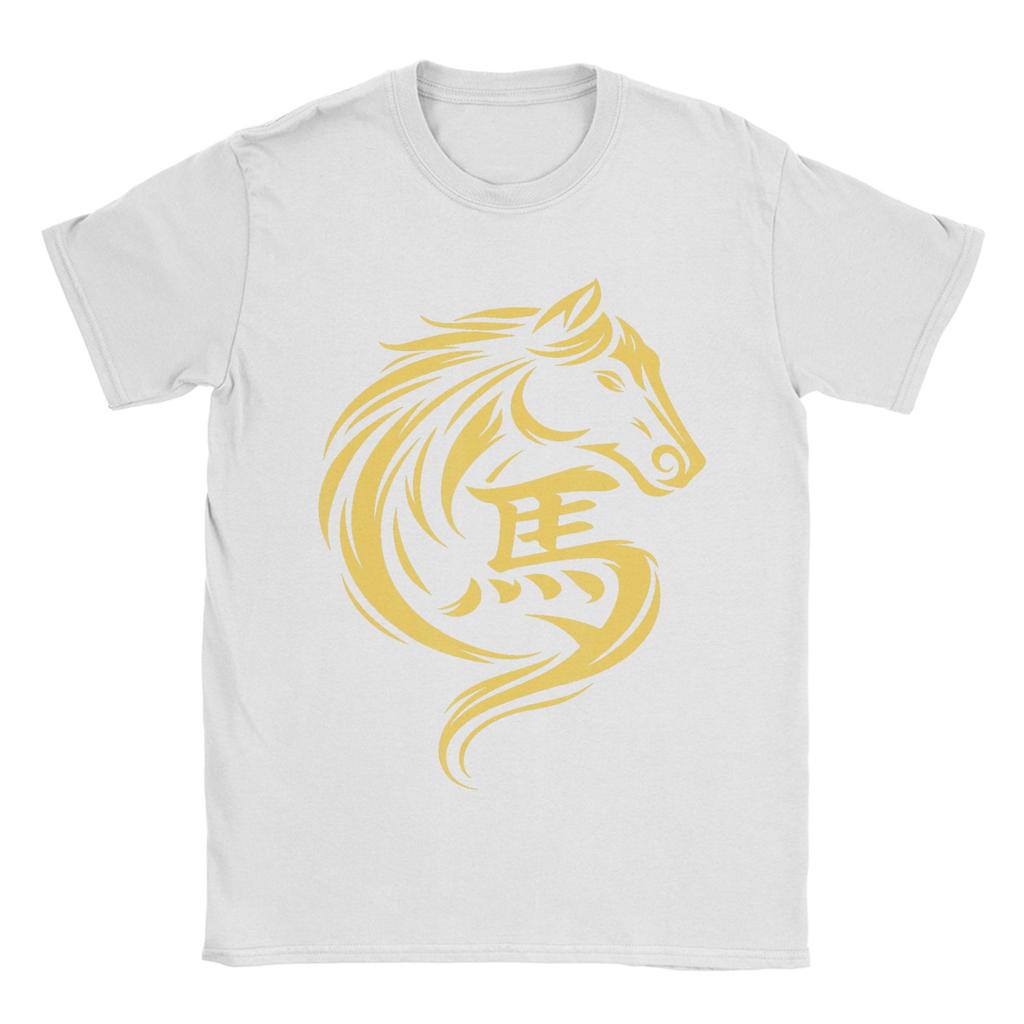 Unisexs TShirts Chinese New Year 2026 Fire Horse Year of The Horse Humorous Cotton Tees Short Sleeve T Shirts O Neck Clothes
