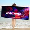 Car Racing Dashboard Area Bath Towel Microfiber Soft Water Absorbing Breathable For Girl Kids Decorative Cartoon Beach Towel