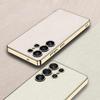 For Samsung Galaxy S25 S24 Ultra Phone Case Galaxy S25 Ultra Electroplated Leather Protective Shockproof Cover