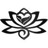 Lotus Metal Wall Art Black Decor Iron Sculpture Hollow Out Minimalist Ornament for Yoga Garden Home Balcony Outdoor