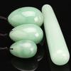 3 Stück/Set Grüner Aventurin Quarz Yoni Ei Kegelübung + 1 Stück Massagestab