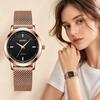 Women's Quartz Watch SKMEI Rose Gold Mesh Band Fashion 1528