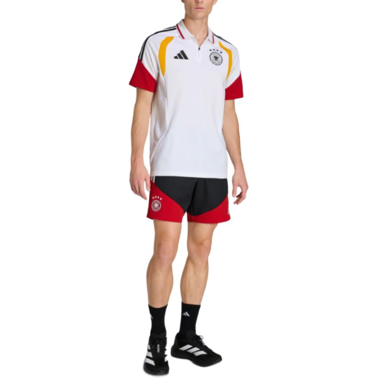Adidas Germany 26 Tiro Color Block Zip Short Sleeve Soccer Jersey Men jerseys KB4479